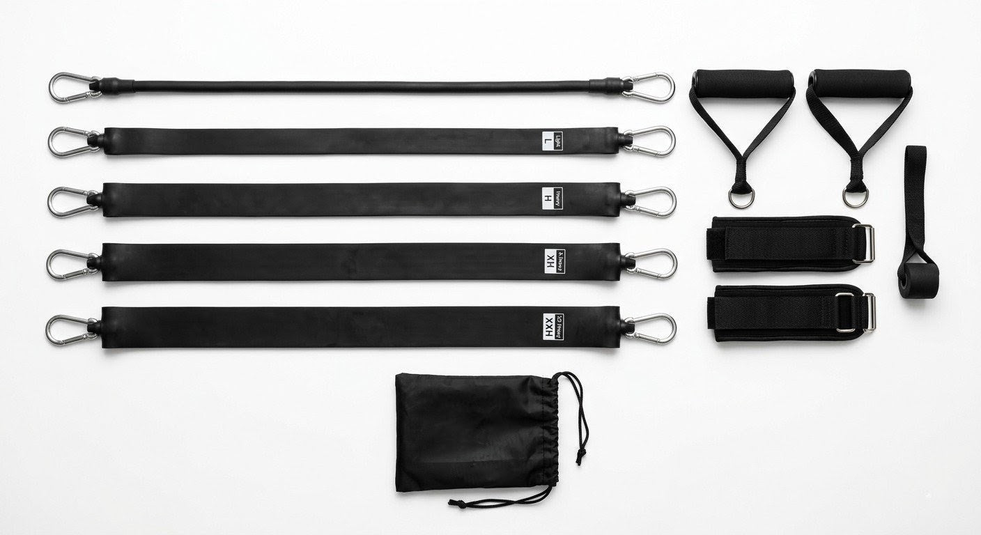 Resistance Bands Set — Home Gym Workout Kit with Handles & Door Anchor
