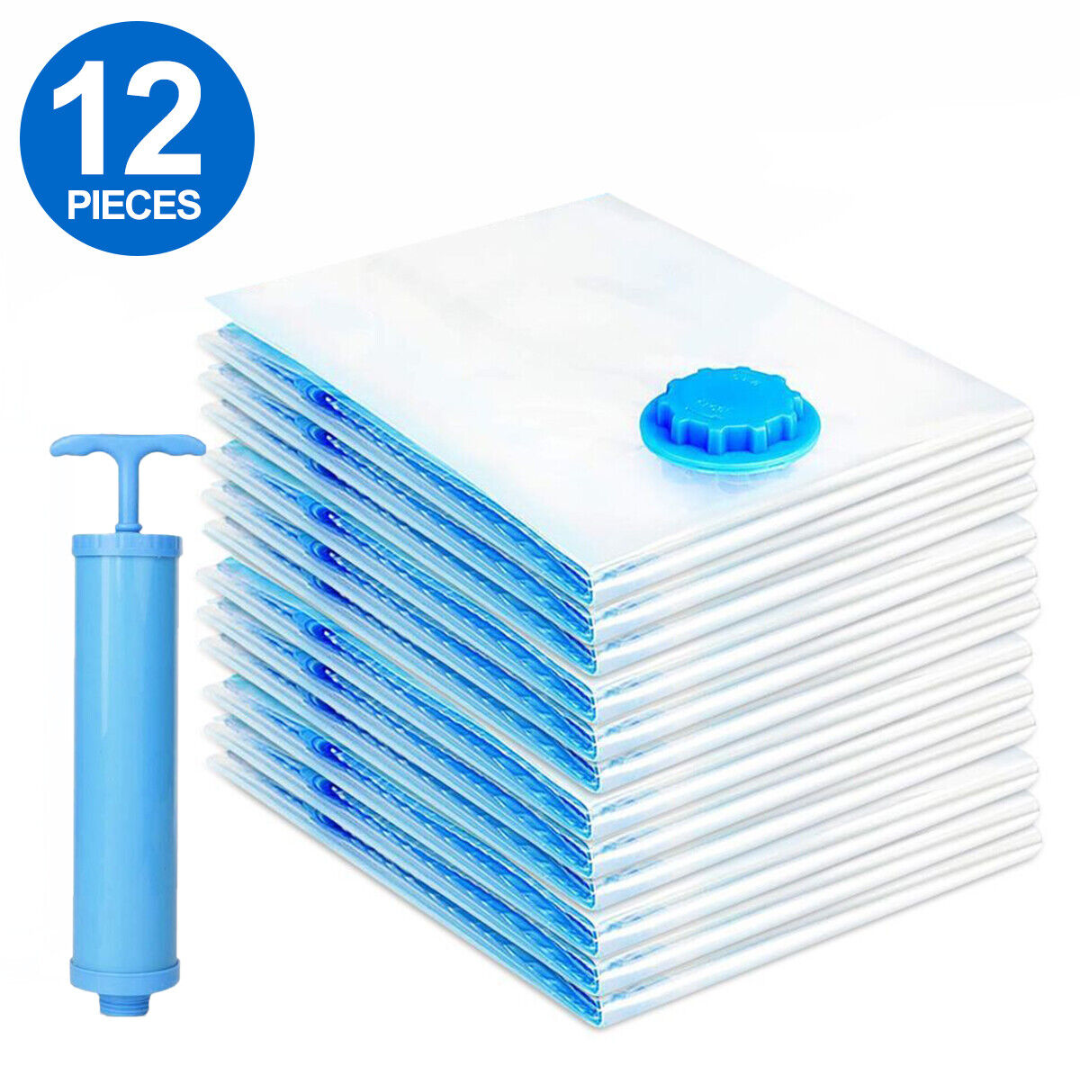 Ultra-Seal Vacuum Storage Bags – 12 Pack (Space Saver Edition)