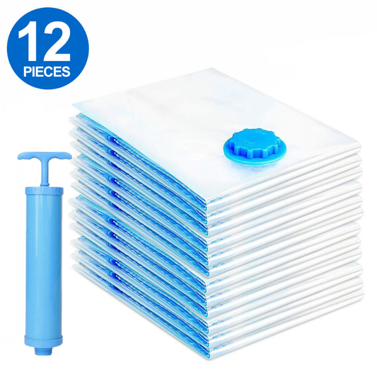 Ultra-Seal Vacuum Storage Bags – 12 Pack (Space Saver Edition)