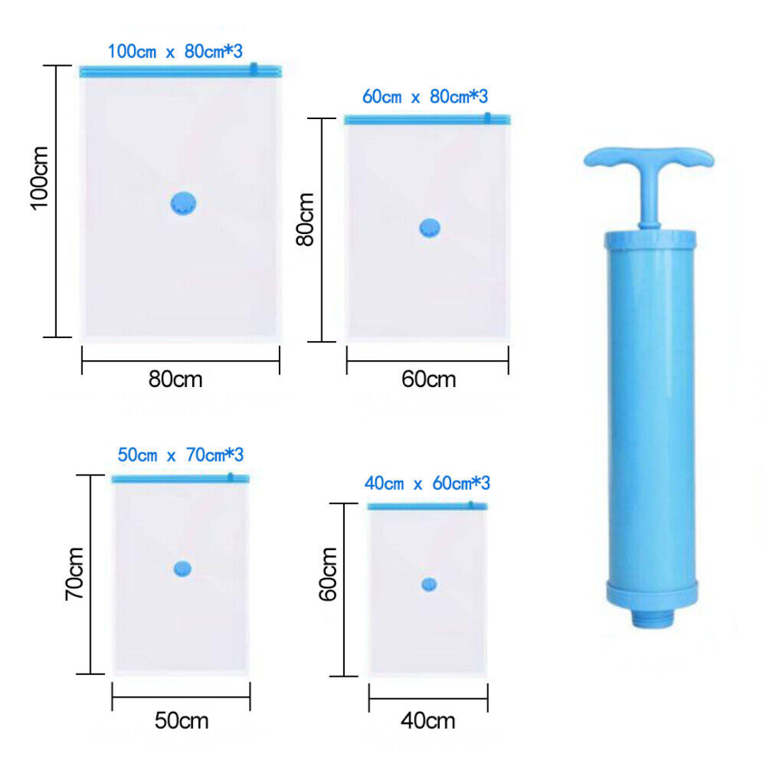 Ultra-Seal Vacuum Storage Bags – 12 Pack (Space Saver Edition)