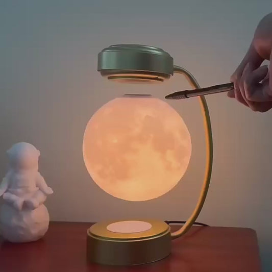 Levitating Aura Moon Lamp╶ Floating 3D Night Light for Home & Office